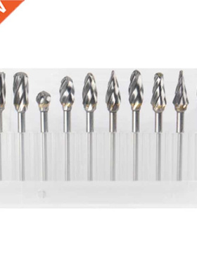 10Pcs Carbide Rotary File Milling Cutter Single Grain Tungst