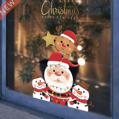 Christmas Sticker No Residue Self-adhesive PVC Water Resista