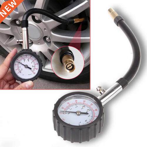 Long Tube Auto Car Bike Motor Tyre Air Pressure Gauge Meter