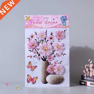 Vivid 3D Rose Wall Sticker for Bedroom Living Room Decor Cre