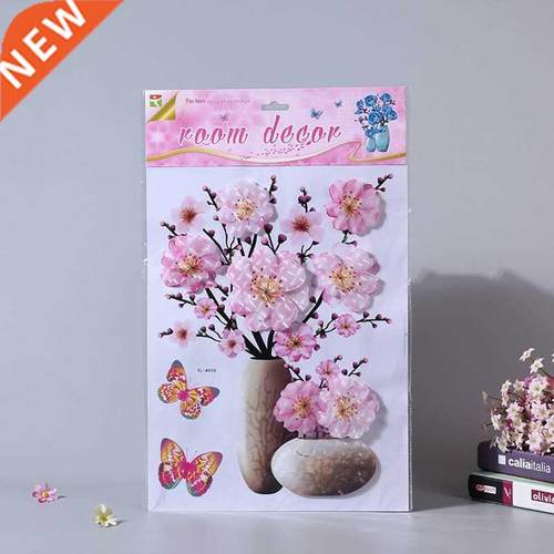 Vivid 3D Rose Wall Sticker for Bedroom Living Room Decor Cre