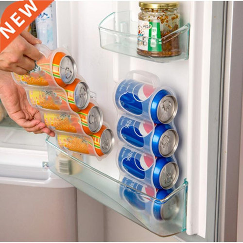 4 Holes Rectangle Refrigerator Storage Box PP Cola Beverage