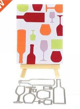 Wine Bottle Design Metal Cutting Die Stencils For DIY Scrapb