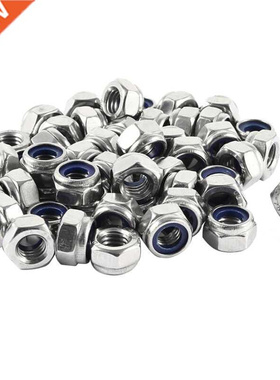 50 Pcs 04HC A2 70 Hex Nylock Lock Nut M8 8mm