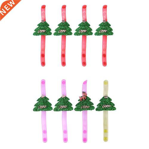 8pcs Luminous Wristband Interesting Xmas Bracelet