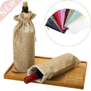 Jute Wine Bags Red Wine Bottle Covers Gift Champagne Pouch