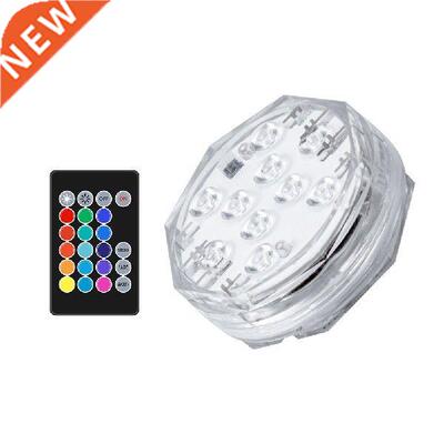 10 Led Remote Controlled RGB Submersible Light Battery