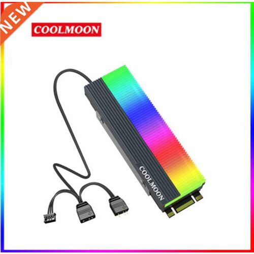 COOLMOON M2 SSD Heatsink 5V 3Pin ARGB NVME NGFF M.2 2280 Sol