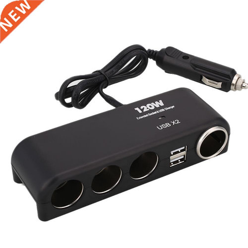 Universal 12V 24V 4 Way Cigarette Lighter Multi Socket Car