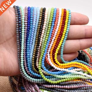 Yanqi 2 3 4mm Rondell Austria Faceted Crystal Beads Round Gl