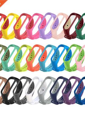 Watch Strap For Xiaomi Mi Band 7 6 5 4 3 Silicone Bracelet W