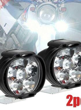 2 Pcs 6 LED Motorcycle Auxiliary Headlight Spotlights Lamp H