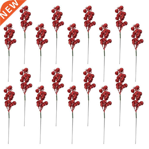 24pcs Christmas Artificial Berry Branches Decorative Props