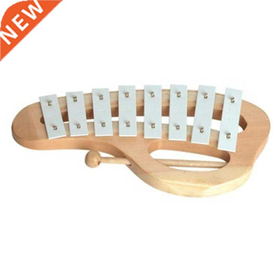 Hand Knock Xylophone Glockenspiel with Mallets 8 Tones Alumi