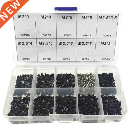 500Pcs M2 M2.5 M3 KM Screw Flat Head Phillips Screws Laptop