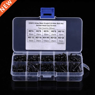 Cap Bolt Socket Head Nuts Hex Screws Metric 280pcs