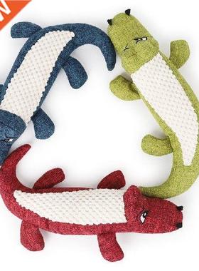 Pet Dog Toy Crocodile Stuffed Squeaky Animal Toys Plush