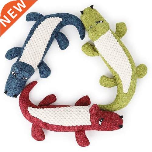 Pet Dog Toy Crocodile Stuffed Squeaky Animal Toys Plush