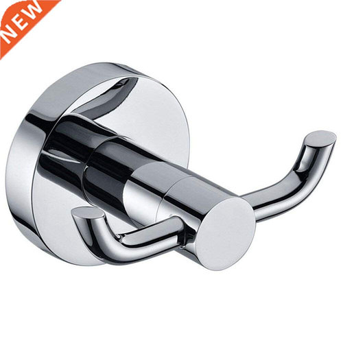 Towel Holder Bathroom Robe 2 Hook Hat Clothes Wall Door Hang