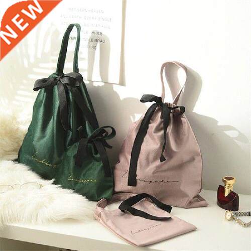 Velvet Drawstring Pouch Storage Bags Pockets Hair Dryer Bag