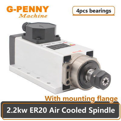 CNC spindle Motor Air cooling  220v 2.2kw ER20 Air cooled sp
