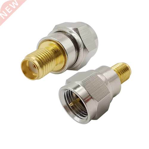2Pcs F Type Male to SMA Female RF Coaxial Coax Adapter Conne