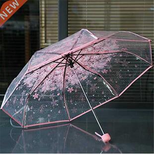 Paraguas gótico romántico de flores transparen