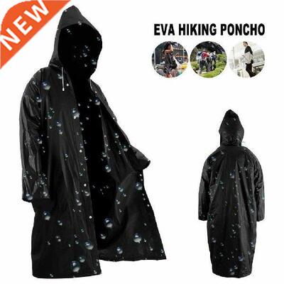 EVA Cloth Outdoor Rainwear Men Women Raincoat Hoodies Long