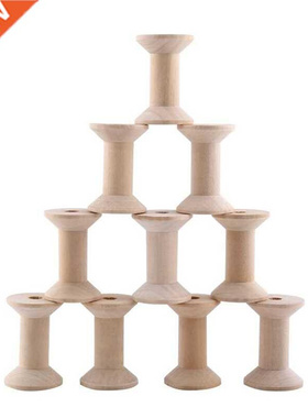 Pack Of 10 Pieces Of Wooden Empty Spools Empty Spools Of