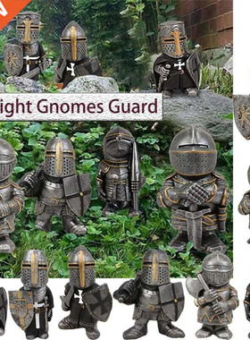Knight Gnomes Guard Cross Templar Crusader Figurine Tall Sui