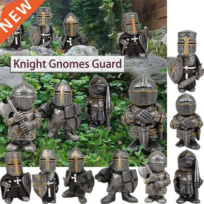 Knight Gnomes Guard Cross Templar Crusader Figurine Tall Sui