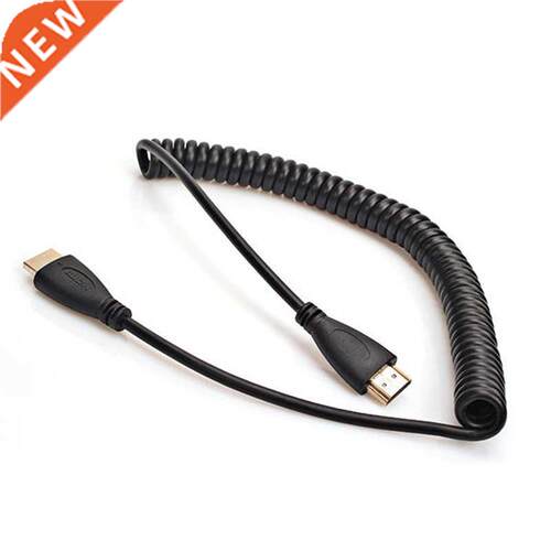 Elastic Coiled Spring HDMI Video Cable Male to Male V1.4 HD