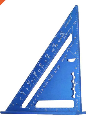 7 Inch Triangle Ruler Protractor Gauge Woodworking Measureme