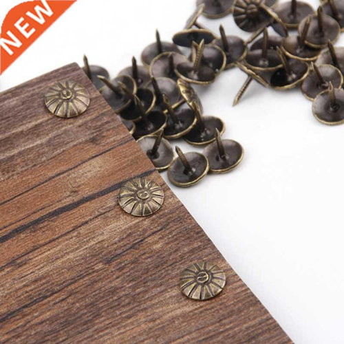 100pcs/lot Gold Brass Decorative Nails Tacks Applied Jewelr