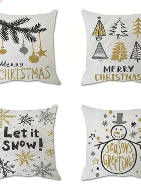 Merry Christmas Pillow Covers, Wm Style Ctoon Print