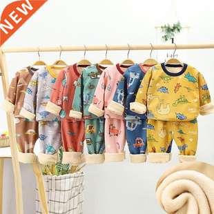 Children Pyjamas Winter Kids Clothing Sets Warm Fleece Pajam