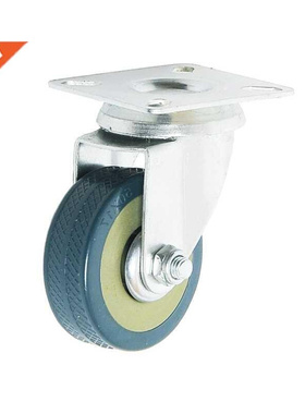 2-4 inch Universal Mute casters with brake gray Heavy Duty 5