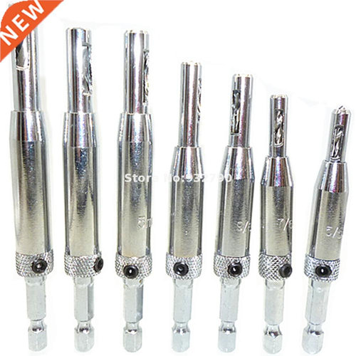 7x Hinge Self Centering Drill Bit Pilot Holes Hss Hex Recess
