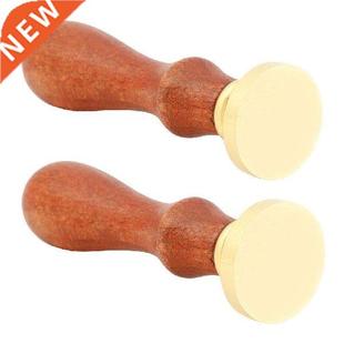 Antique  Carving Wood Handle Metal Blank Sealing Wax