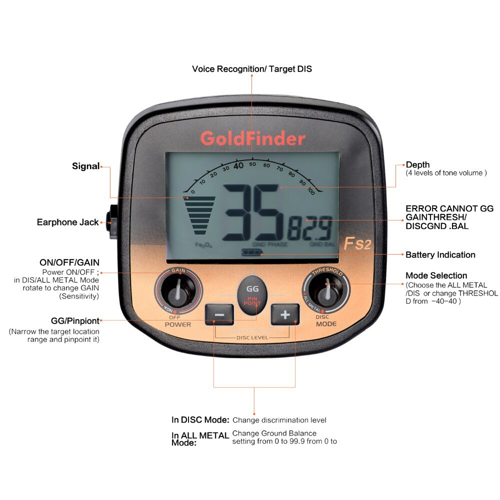 Handheld Metal Detector LCD Display Metal Locator Metal Find