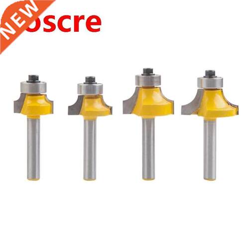 4 Pcs Shank Fillet Knife Wood Router Bit Chamfering R-Angle