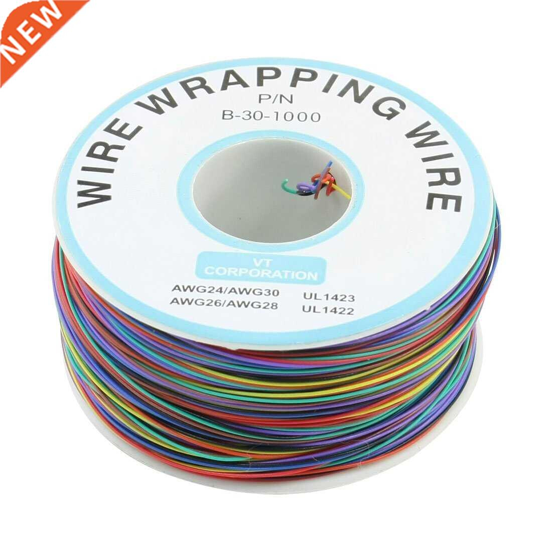 P/N B-30-1000 30AWG 8-Wire Colored Insulation Wrapping Cable