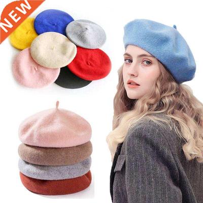 2022France Beret Hat Painter Flat Cap Women Vintage Wool Ber