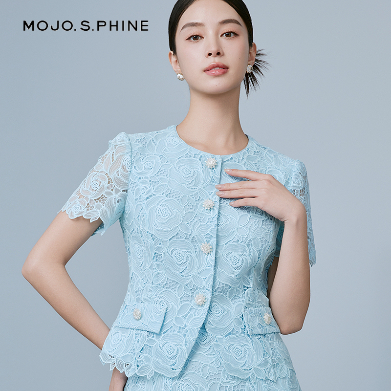 MOJO莫佐镂空雕花蕾丝短外套2025新款独特感气质温柔上衣朗姿集团