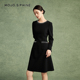 MOJO莫佐温婉钉珠领连衣裙2024年新款 朗姿 朗姿LANCY 优雅气质高