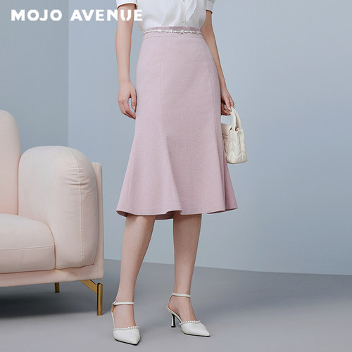 朗姿/MOJO AVENUE莫佐简洁飘逸浪漫鱼尾半身裙2025年新款优