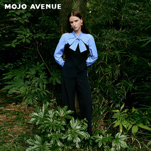 朗姿/MOJO春新品2026智感通勤高腰直筒西装裤气质阔腿休闲长裤