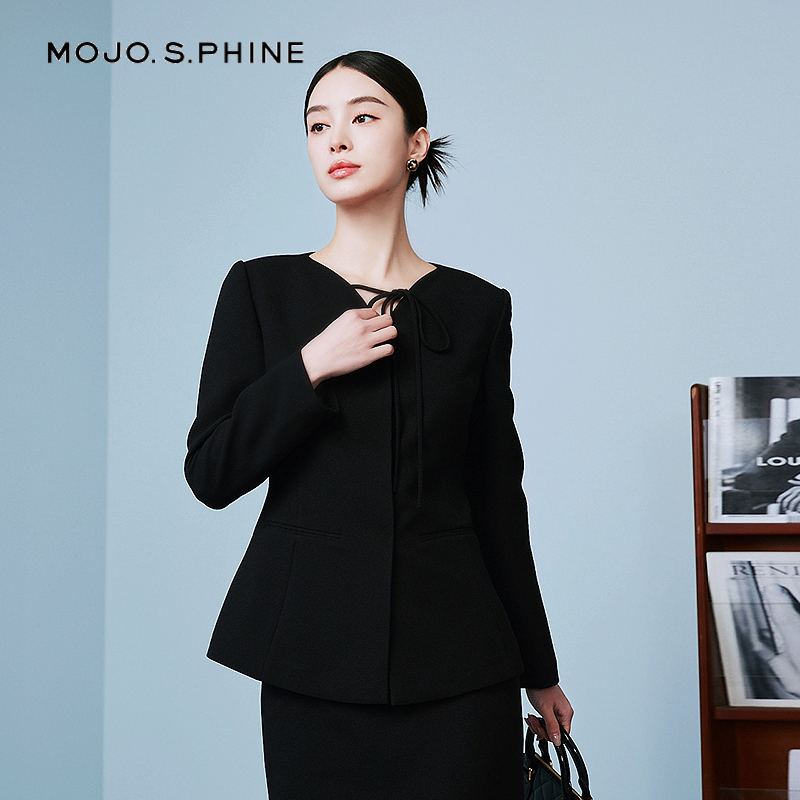 MOJO莫佐新中式气质通勤短外套2025年新款春季时尚上衣女朗姿集团