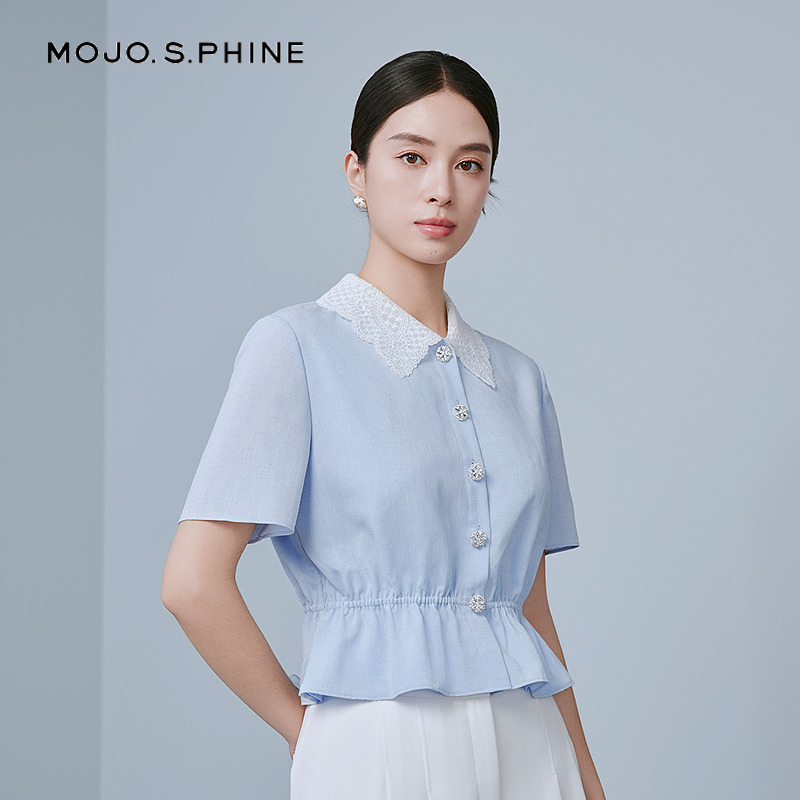 MOJO莫佐时尚设计感休闲风衬衫2025年新款简约高级感衬衣朗姿集团