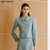 MOJO AVENUE莫佐2025新款 法式 朗姿 优雅西装 短外套女秋冬薄荷绿微